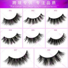 New foreign trade export 3D eyelashes factory direct supply mink hair thick and cross-selling in Europe and America Hot sale can be customized style packaging