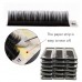 Round hair hand-closed grafting false eyelashes natural fiber planting eyelashes 12 rows [new black box]
