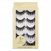 Cross-border new five pairs of false eyelashes 3D imitation mink hair natural thick eyelashes beauty tool