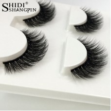 Shidi Shangpin Natural Thick Eyelashes 3D Mink Hair Makeup Tool False Eyelashes 3 Pairs eyelashlist