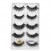 5 pairs of new 3d mink eyelashes, mixed set of thick false eyelashes, cross-border explosion of beauty tools
