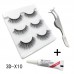3d hand-made soft hair chemical fiber eyelash set combination false eyelashes + small glue + tweezers