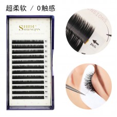 Wholesale soft and natural curling grafted eyelashes 0 tactile close-packed flat hair planting false eyelashes beauty eyelashes