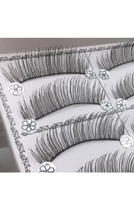 10 pairs of cross-border sources of natural long and transparent stalked false eyelashes plus long curled eyelashes eyelashlist
