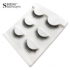 Shidi Shangpin soft mink hair 3d eyelashes natural nude makeup light makeup false eyelashes 3 pairs of daily beauty