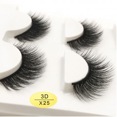 Repeated use of thick performance false eyelashes natural simulation 3d three-dimensional mink hair realistic performance eyelashes x25
