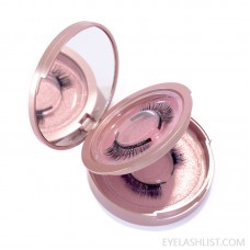 High-end false eyelashes packaging box, round rose gold eyelashes box, two pairs, one pair of eyelashes, amazon