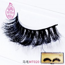 amazon Hand-knitted new horsehair false eyelashes MT020/021 Europe and America export thick cross section