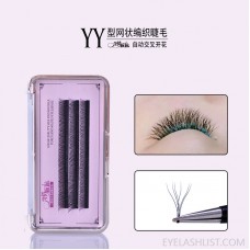 Y-shaped mesh woven eyelashes, automatic flowering and grafting of false eyelashes, love net soft and natural planting eyelashes