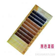Pingdu grafted and planted eyebrows Korean material planted eyebrows, handmade, densely packed, multicolor mixed set
