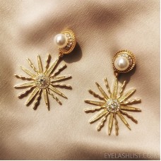 High-end light luxury earrings irregular European and American retro exaggerated earrings niche temperament large earrings ear jewelry ebay