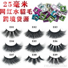 25mm mink false eyelashes foreign trade hot sale false eyelashes ebay thick 5d false eyelashes amazon hot sale