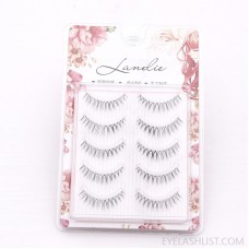 Five pairs of paired false eyelashes amazon spot hand-woven thick curls light and natural