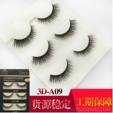 3D-A09 false eyelashes ebay amazon spot hot sale natural false eyelashes foreign trade hot style handmade eyelashes