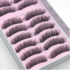 Cross 9# Ten pairs of black-stemmed false eyelashes simulation nude makeup natural eyelashes Qingdao eyelashes amazon