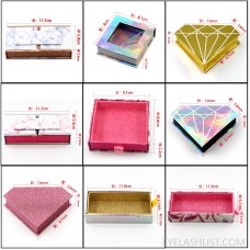 False eyelashes packaging box magnet box square diamond pull acrylic box