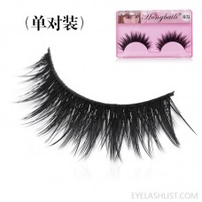 Single pair of handmade 3D false eyelashes fashion nude makeup black stem thick and long eyelashes amazon source ebay