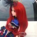 Anime cosplay wig BJD loli doll with red tail curly hair doll wig amazon supply