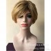 amazon supplies trendy wigs, short hair, straight hair, European and American style full wigs, golden yellow dressing headgear can be customized