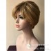 amazon supplies trendy wigs, short hair, straight hair, European and American style full wigs, golden yellow dressing headgear can be customized