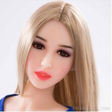 Inflatable doll with long straight hair and high temperature silk gold yellow special wig for inflatable doll