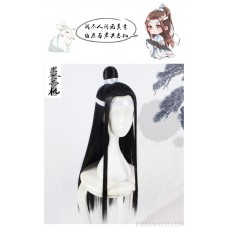 Spot eBay Anime Magic Dao Doujin Jian Wang Sanlan Wangji Ancient Costume Black COS Model Cosplay Wig