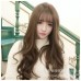 Amazon's new net red wig female long curly hair big wave wig Korean version of the air bangs roll found