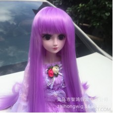 BJD wig with bangs and long straight hair anime cosplay wig toy doll loli doll fake found goods