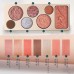 Huaxizi seven-color green luan embossed makeup palette/carved eye shadow palette high-gloss pearlescent blush multi-function palette
