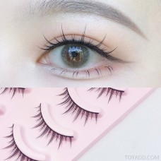 False eyelashes natural simulation lasting waterproof thick soft slices color makeup half-shaped end grafting effect eyelashes