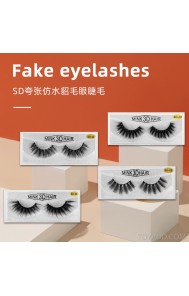 Spot wholesale SD series 3D fake eyelashes European and American fiber eyelashes stereo thick imitation water fake eyelashes