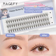 eBay / Wish / Shopee / Aliexpress Magefy Dollana Natural Concentrate Pseudo Paragraph Segmental Eyelash Macoschaement Grafting Eyelash