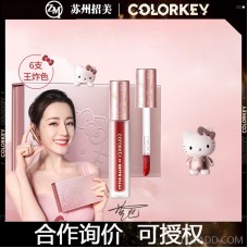 ColorKey 拉琪 Kitty joint powder force velvet lens glaze 6 gift boxed red suit wholesale