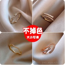 Pearl ring does not fill the color of the young, the design, the micro-diamond ring INS opening, the Joint Joint, senior wholesale, ringing