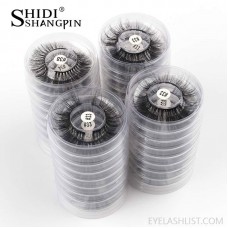 Poeti Shangjie 3D three-dimensional fake eyelashes natural thick handmade eye eyelascent fiber soft eyelashes wholesale