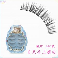 ML-1 manufacturers wholesale Japanese sharpening false eyelashes handmade transparent stems natural false eyelashes