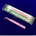 100% genuine VETUS stainless steel tweezers pink CS-15 with anti-counterfeiting logo Grafting planting eyelashes