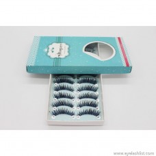 Dingsen false eyelashes manufacturers wholesale black and blue false eyelashes 10 pairs of H76 cotton line stem popular beauty tools