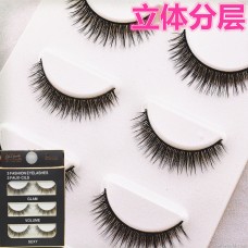 3D36 soft stem pure hand simulation nude makeup realistic multi-layer thick natural long multi-layer filament hair false eyelashes
