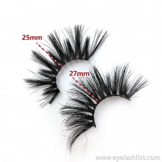 Cross-border for 5D mink hair false eyelashes 27MM thick exaggerated models hot long eyelashes false eyelashes foreign trade