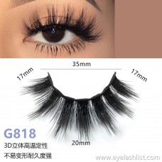 5 pairs of 3d mink hair false eyelashes G818 hairy eyelashes thick natural false eyelashes handmade false eyelashes