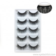 5 pairs of cross-woven mesh false eyelashes eyelashes thick natural false eyelashes WZ03 mesh false eyelashes