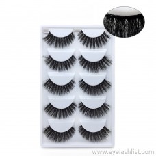 5 pairs of cross-woven mesh false eyelashes eyelashes thick natural false eyelashes WZ02 mesh false eyelashes