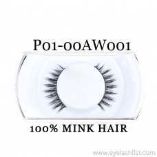 Xin Shi Li 3D False Eyelashes 100% Mink Hair Pure Handmade False Eyelashes P01-00AW001