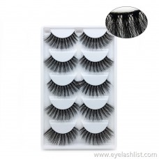 5 pairs of cross-woven mesh false eyelashes eyelashes thick natural false eyelashes WZ06 mesh false eyelashes