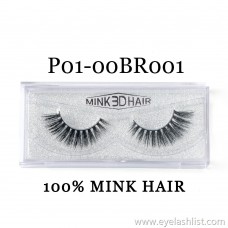 Xin Shi Li 3D False Eyelashes Mink Hair Pure Handmade False Eyelashes Cross-border Source P01-00BR001