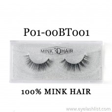 Xin Shi Li 3D False Eyelashes Mink Hair Pure Handmade False Eyelashes Cross-border Source P01-00BT001