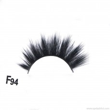 Customized 3D chemical fiber false eyelashes European and American thick models Handmade natural eyelashes wholesale F94