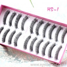 HS-1 Korean natural false eyelashes clustered messy cotton cross natural style super realistic