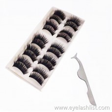 Ten pairs of thick curling eyelashes, chemical fiber mechanism hair, handmade false eyelashes, factory direct